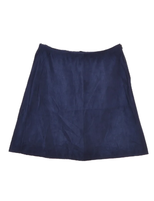 Blue Suede Skirt