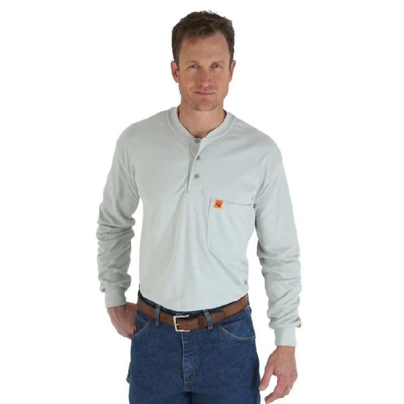 Wrangler Long Sleeve Flame Resistant  Workwear Henley