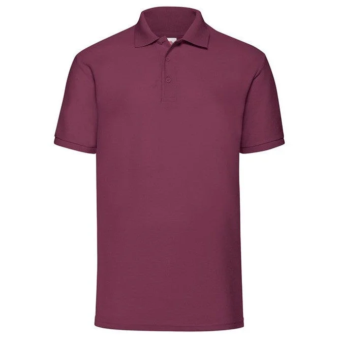 Online Deal Fruit Of The Loom 65/35 Polo - Burgundy