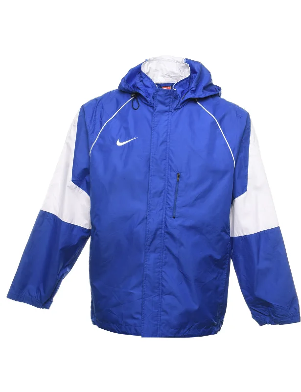 Blue & White Nike Nylon Jacket - M