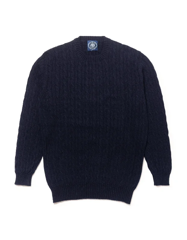 Don't Wait NAVY CASHMERE CABLE