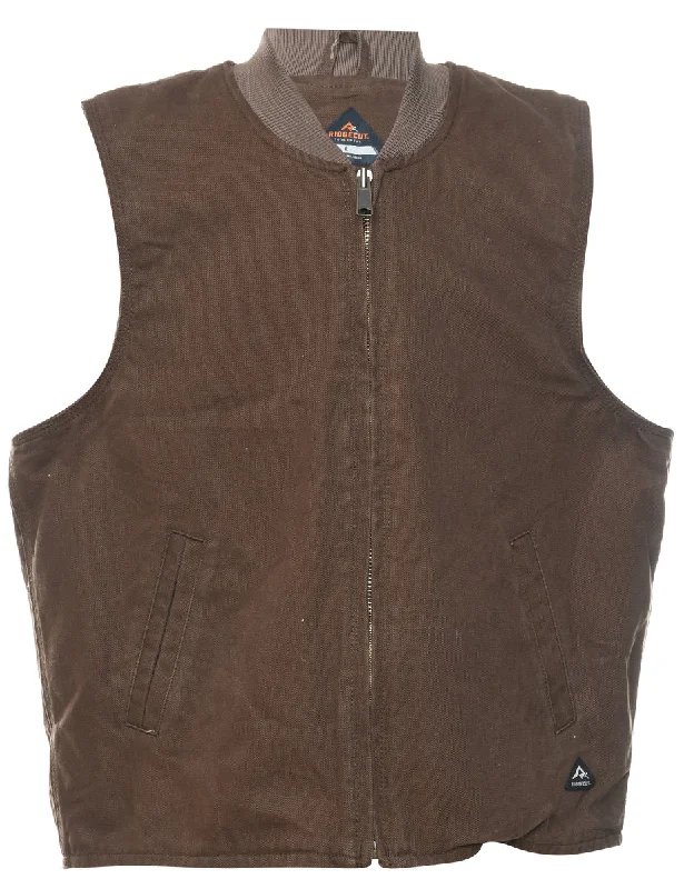 Brown Workwear Waistcoat - L