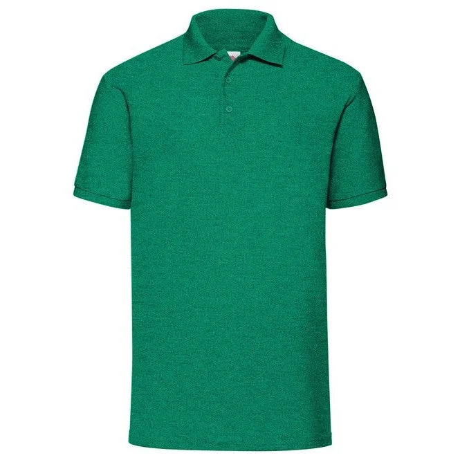Now Available Fruit Of The Loom 65/35 Polo - Heather Green
