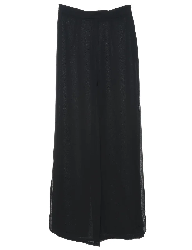 Best Seller Black Flared Leg Palazzo - W25 L30