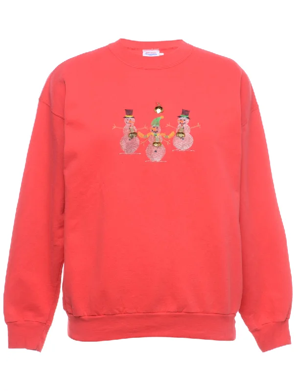 Amazing Deals Beyond Retro Reworked Christmas Sweatshirt With Bells - L