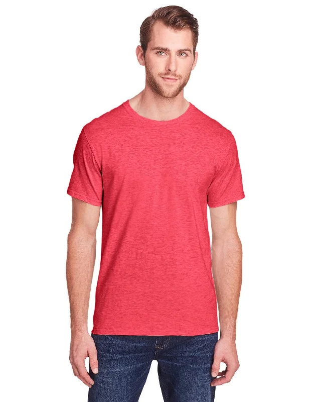 Crazy Deals Fruit of the Loom Adult ICONIC T-Shirt | Fiery Red Hthr