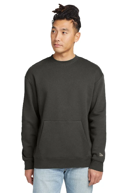 Weekend Specials to Cherish New Era Mens Heritage Fleece Crewneck Sweatshirt w/ Pocket - Graphite Grey