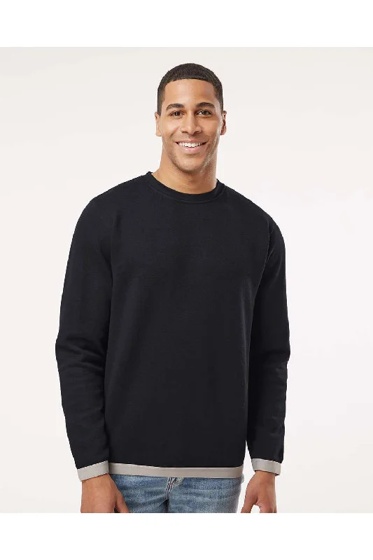 Early Access LAT Mens The Statement Fleece Crewneck Sweatshirt - Black/Titanium Grey