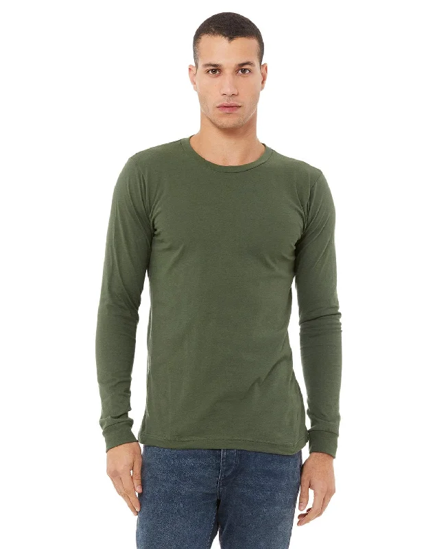 Major Savings Bella+Canvas Long Sleeve Jersey T-Shirt | Military Green
