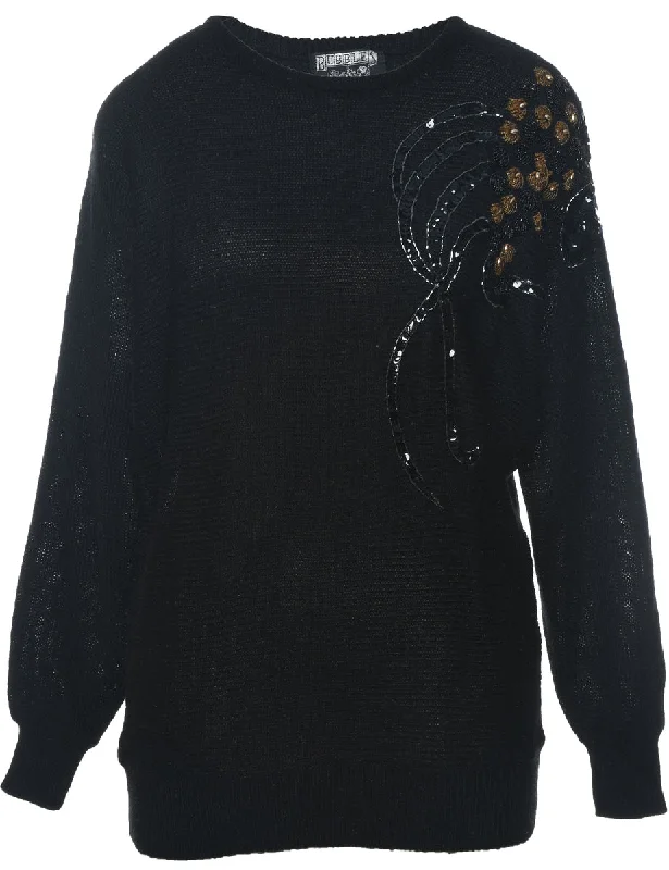 Midnight Madness Beaded Jumper - S