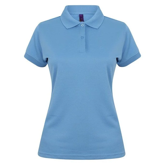 Factory Direct Sale Henbury Women's Coolplus® Polo Shirt - Mid Blue