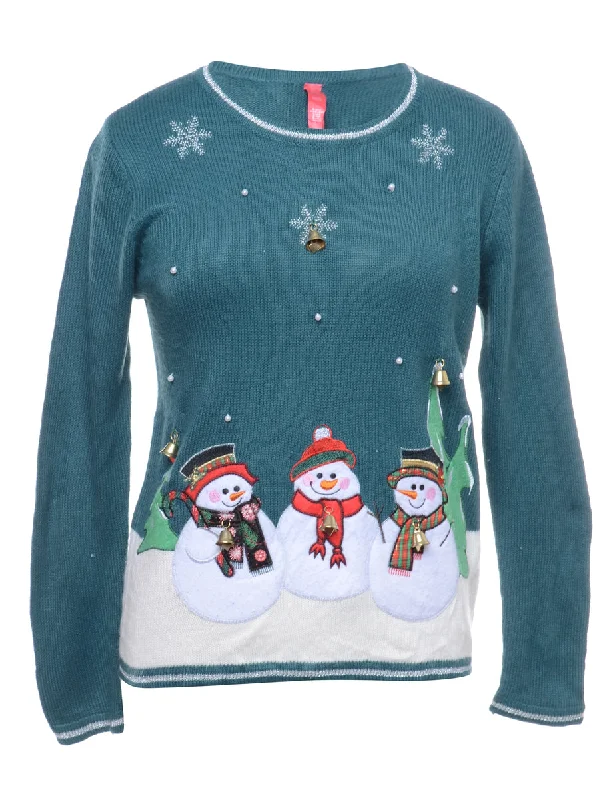 Weekend Discounts to Enjoy Beyond Retro Reworked Christmas Jumper With Bells - S