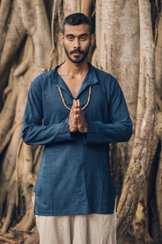 Handwoven Cotton Kurta ~ Indigo