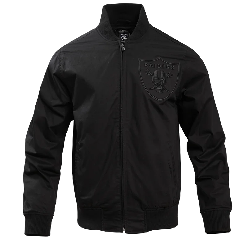 Value Deals NFL LAS VEGAS RAIDERS NEUTRAL MEN'S TWILL JACKET (BLACK)