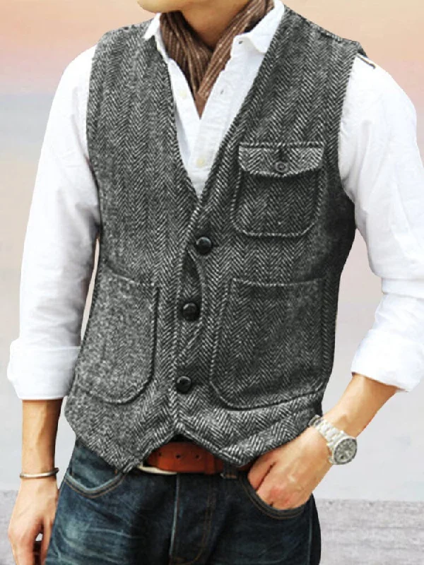 Vintage Texture Suit Vest