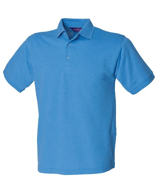 Super Sale Henbury 65/35 Classic Piqué Polo Shirt - Mid Blue