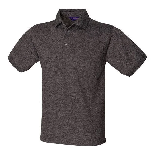 Value Deals Henbury 65/35 Classic Piqué Polo Shirt - Charcoal