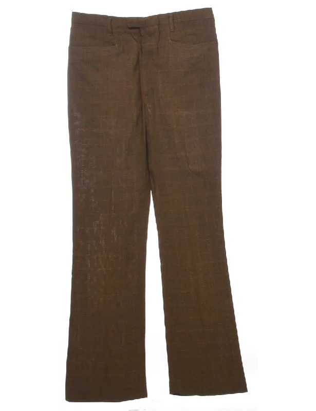 Boot Cut Shape Checked Trousers - W30 L32