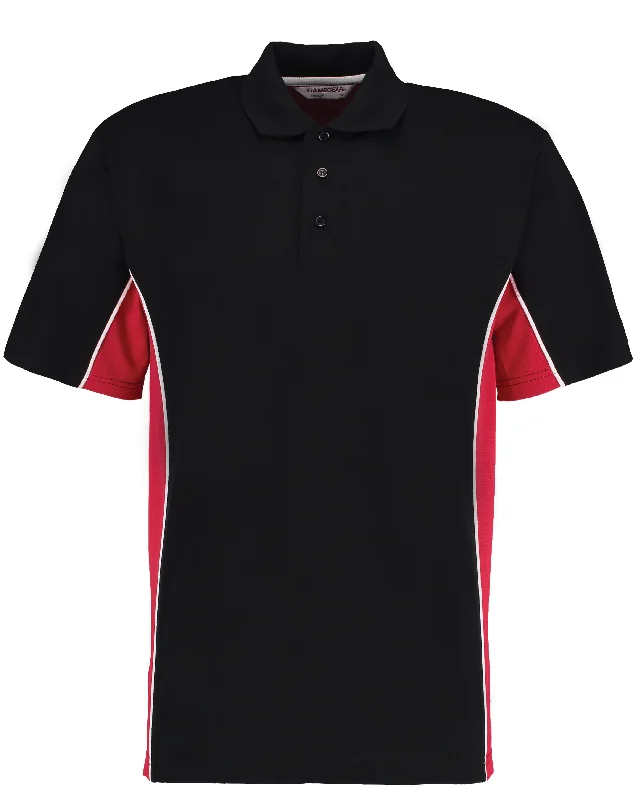 Seasonal Sale Kustom Kit Track Polo (Classic Fit) - Black/Red/White