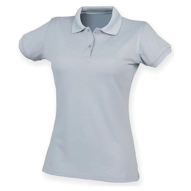 Deal Frenzy Henbury Women's Coolplus® Polo Shirt - Silver Grey