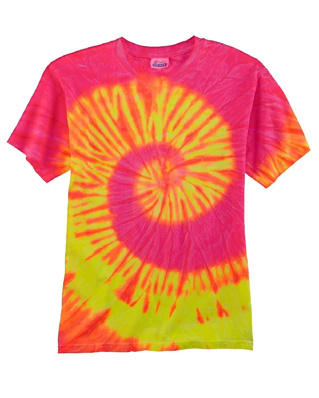 Discount Deals Tie-Dye 100% Cotton Tie-Dyed T-Shirt | Fluorescent Swrl