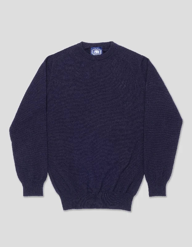 Price Drop NAVY CASHMERE CREW NECK SWEATER