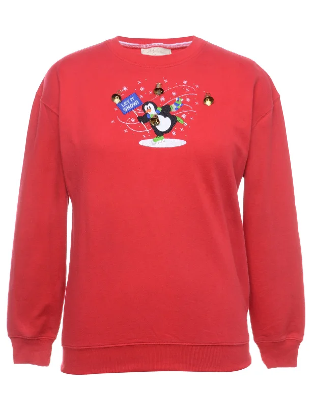 Best Bargains Beyond Retro Reworked Christmas Sweatshirt With Bells - M