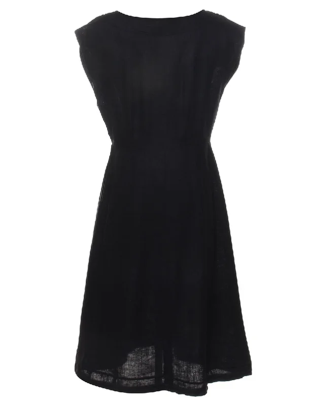 Best Seller Black 1950s Midi Dress - M