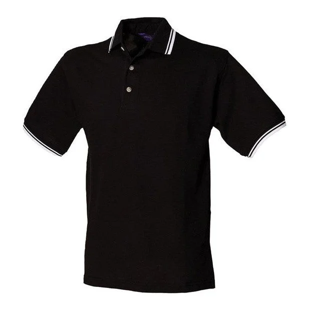 Clearance Items Henbury Double Tipped Collar And Cuff Polo Shirt