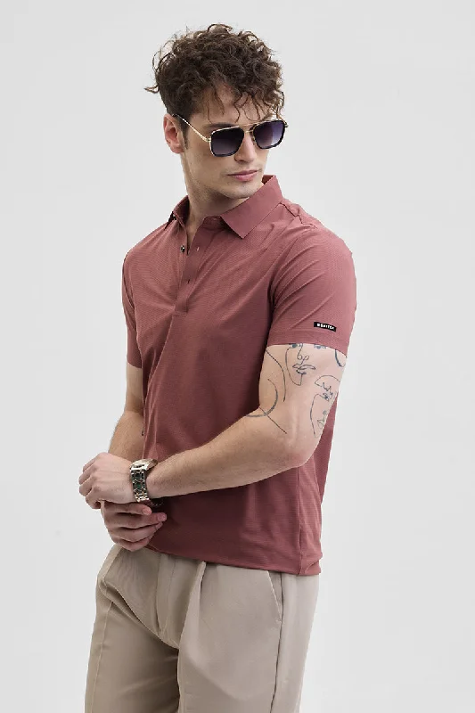 Weekend Offers That Shine Maroon Technical Stitchless Polo T-Shirt