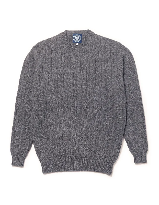 Season Finale Sale GREY CASHMERE CABLE