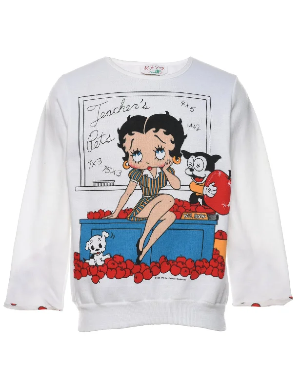 Seasonal Sale Betty Boop Cartoon Sweatshirt - M