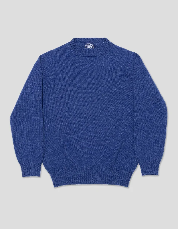 Big Savings BLUE CASHMERE CHUNKY CREW NECK