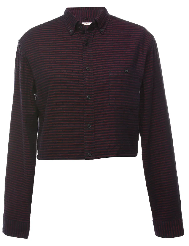 Special Promotion Beyond Retro Reworked Cropped Long Sleeve Flannel Shirt - L