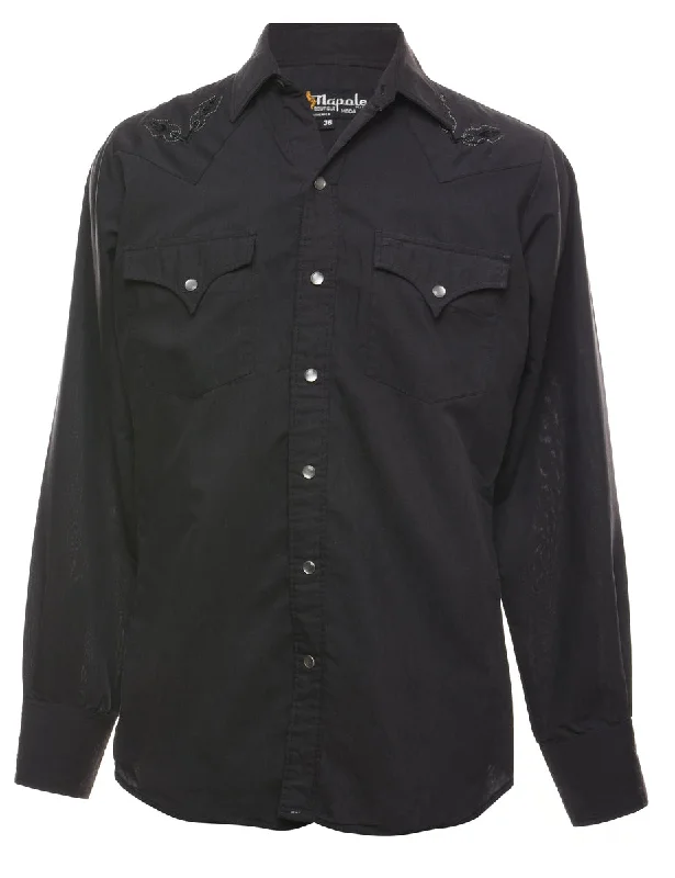 Midnight Madness Black Classic Western Shirt - L