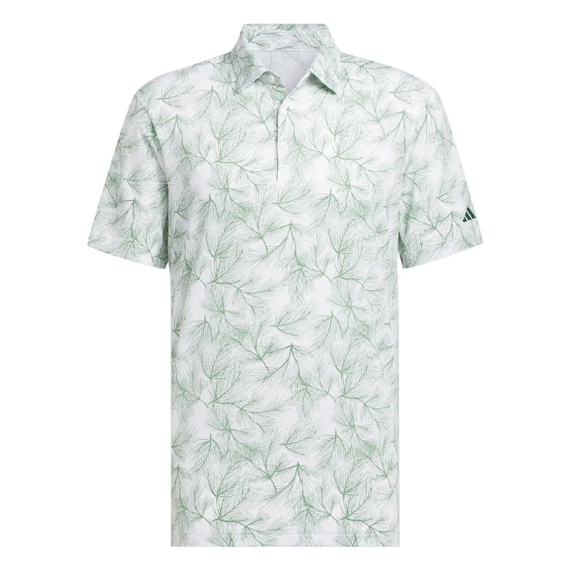 Ultimate365 Mesh Print Polo White/Green - AW24