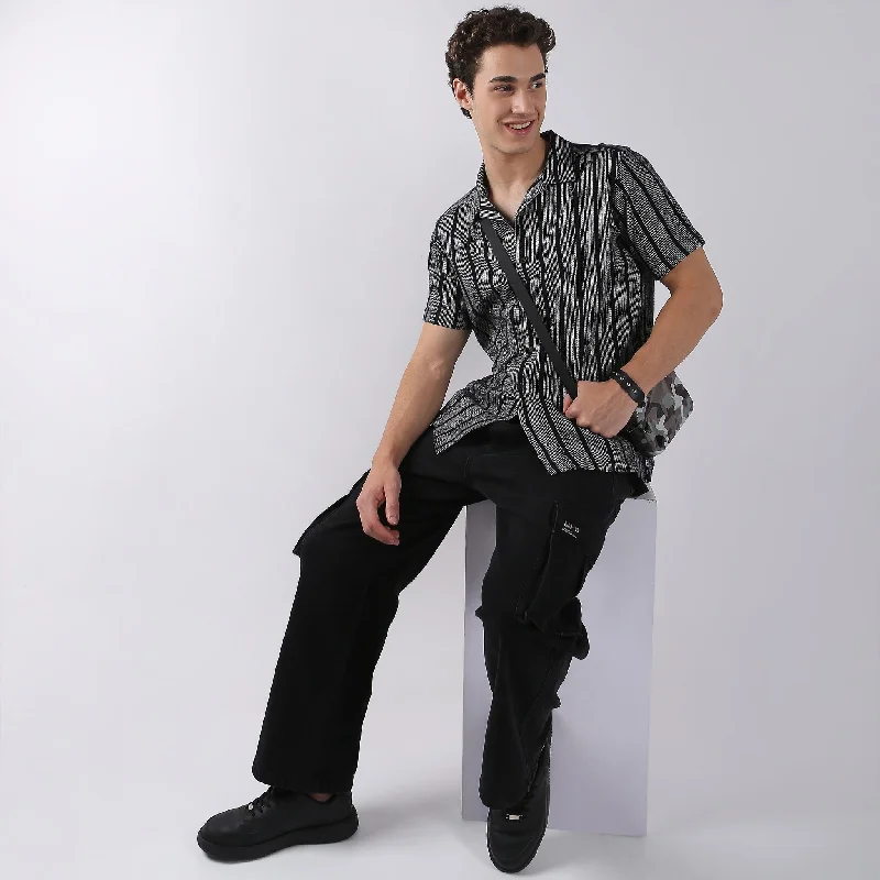 Limited Time Mood™ Shirts - Raw Cotton Camp Collar Yarn Dyed Stripes - Regular Fit