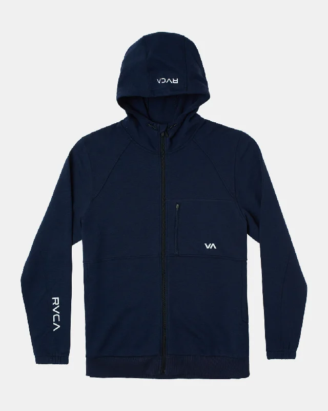 Pay Less Tech Zip-Up Fleece Hoodie II - Navy