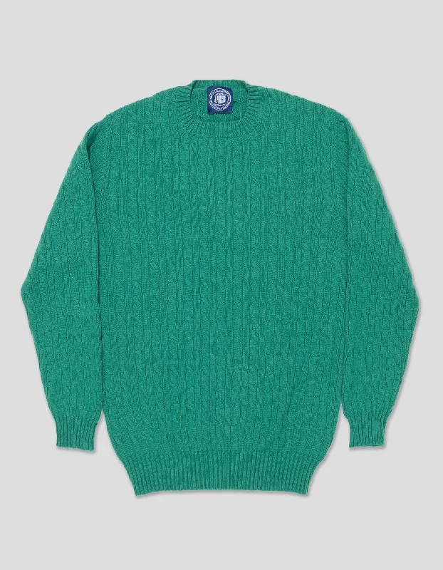 Huge Savings LIGHT GREEN CASHMERE CABLE