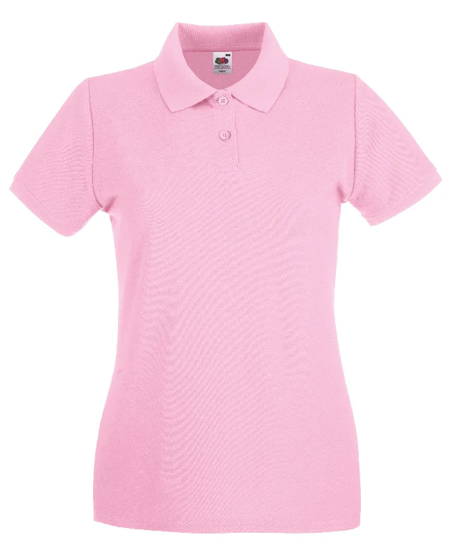 Price Drop Fruit Of The Loom Women's Premium Polo - Light Pink