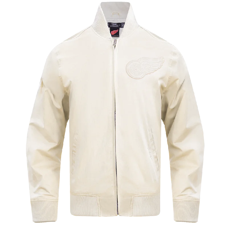 Hurry In NHL DETROIT RED WINGS NEUTRAL TWILL JACKET (EGGSHELL)