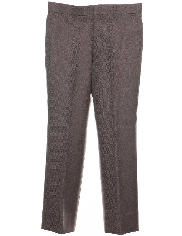 Brown Classic Tapered Trousers - W32 L29