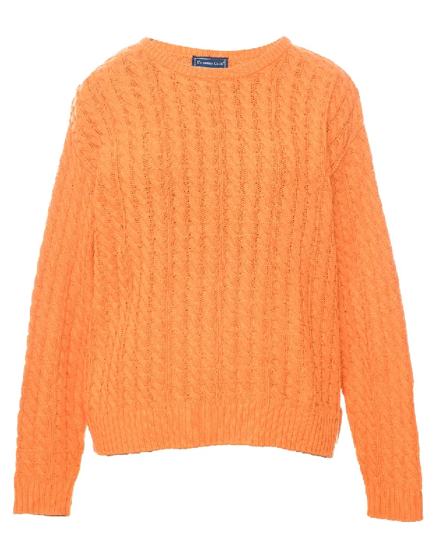 Cable Knit Jumper - M