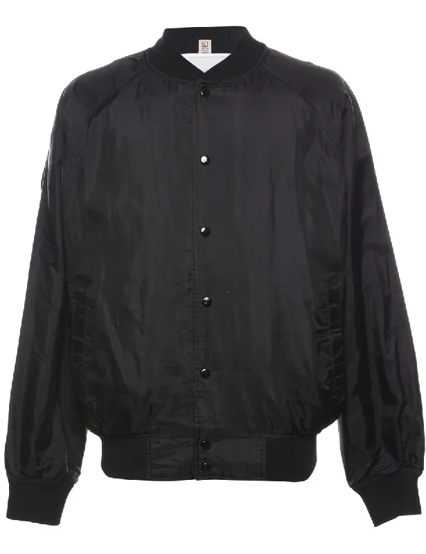 Stock Clearance Black Bomber Jacket - L