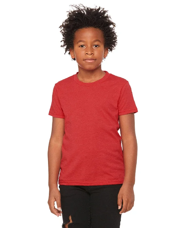 Bella+Canvas Youth Short Sleeve T-Shirt | Heather Red