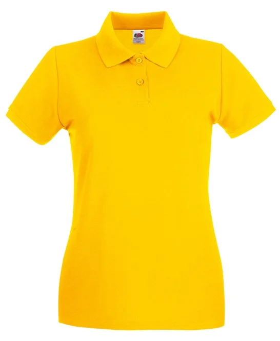Incredible Offers Fruit Of The Loom Women's Premium Polo - Sunflower