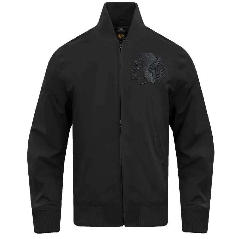 Steals and Deals NHL CHICAGO BLACKHAWKS NEUTRAL TWILL JACKET (BLACK)