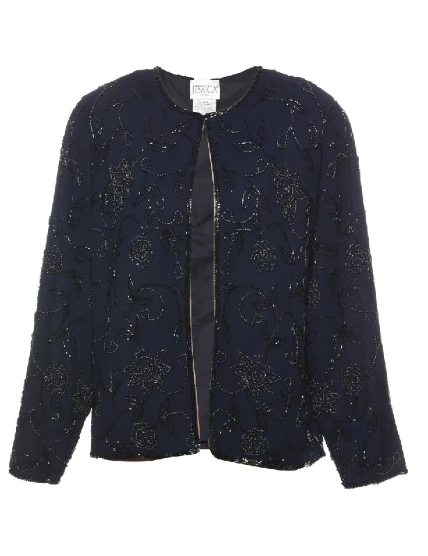 Buy Now Beaded Navy Evening Jacket - M