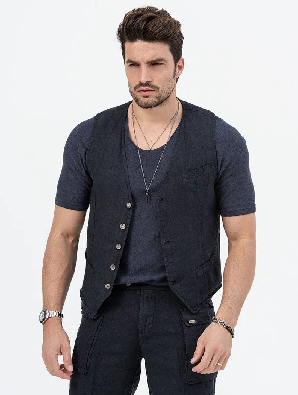 Weekend Extravaganza: Shop Now SAWYER VEST IN DARK BLUE