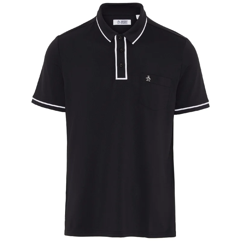 The Technical Earl Nylon Stretch Polo Caviar Black - SS24